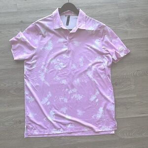 Like New Men’s Adidas Glass Print Golf Polo Shirt. Size Large. EC